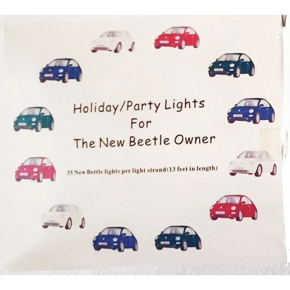VW Volkswagen New Beetle Car 35 Holiday Party Christmas Lights Super Rare